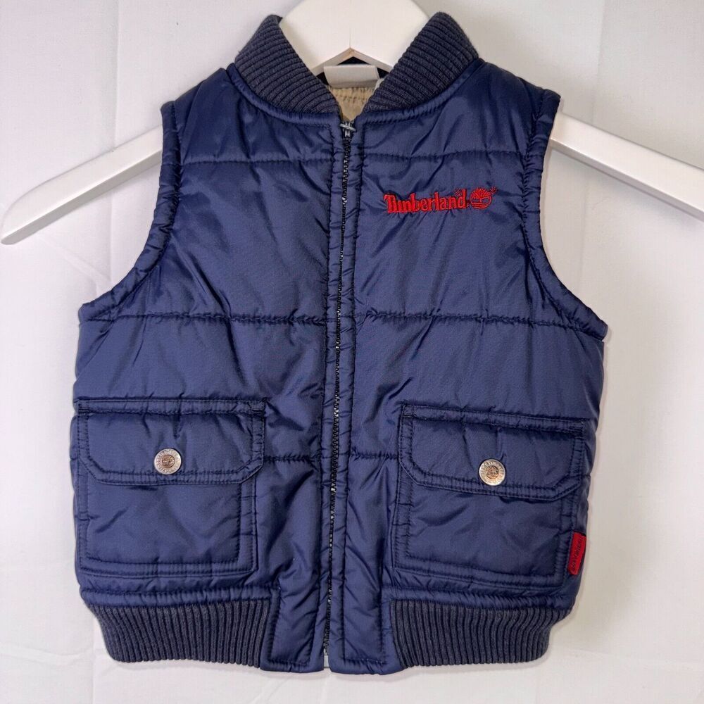 Timberland Baby 18 months Blue Puffer Vest